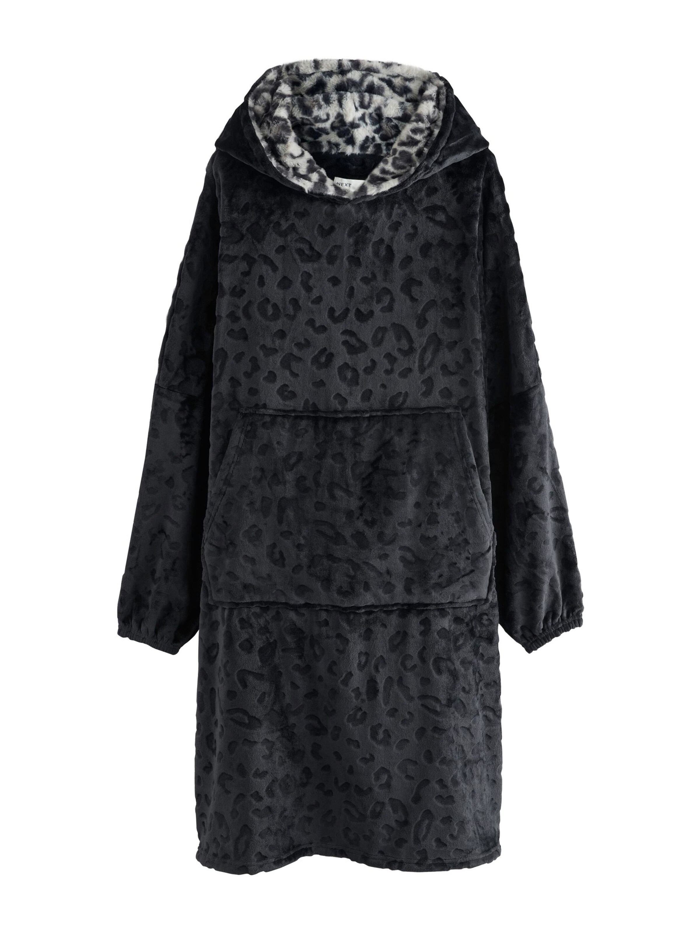 juoda Next Ilgas vonios chalatas: priekis