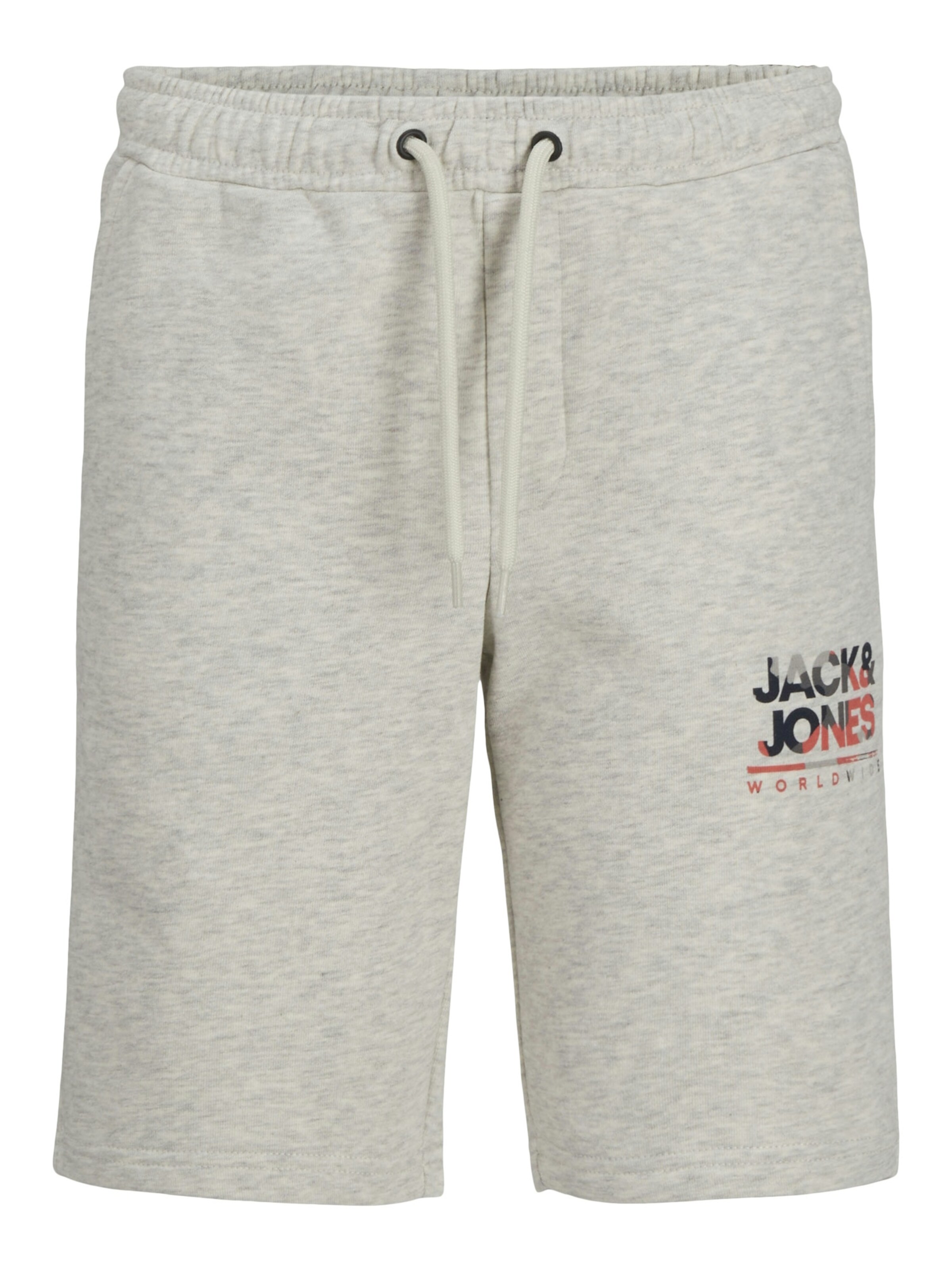 Coupe slim Pantalon de sport 'Luke' Jack & Jones Junior en gris : devant