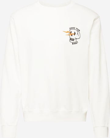 Nudie Jeans Co Sweatshirt in Wit: voorkant
