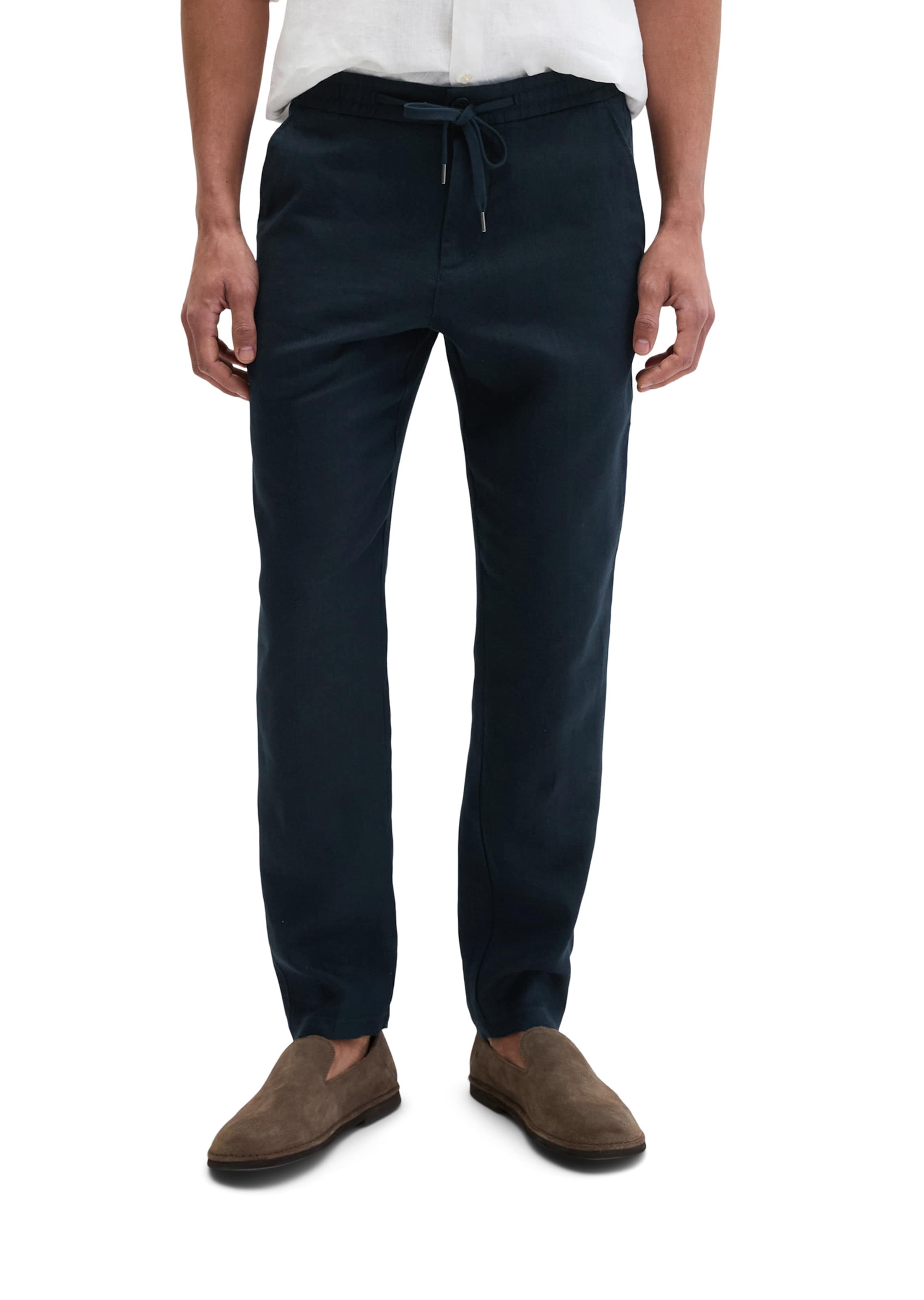 Marc O'Polo Tapered Broek in Blauw