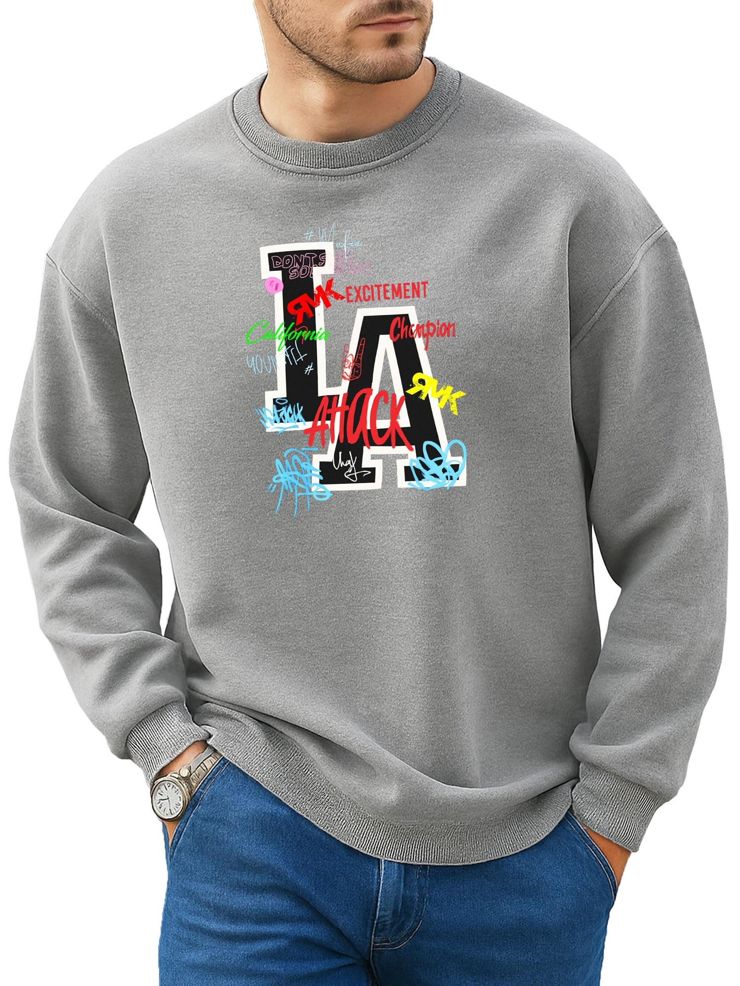 RMK Sweatshirt 'Los Angeles LA' in Grey: front