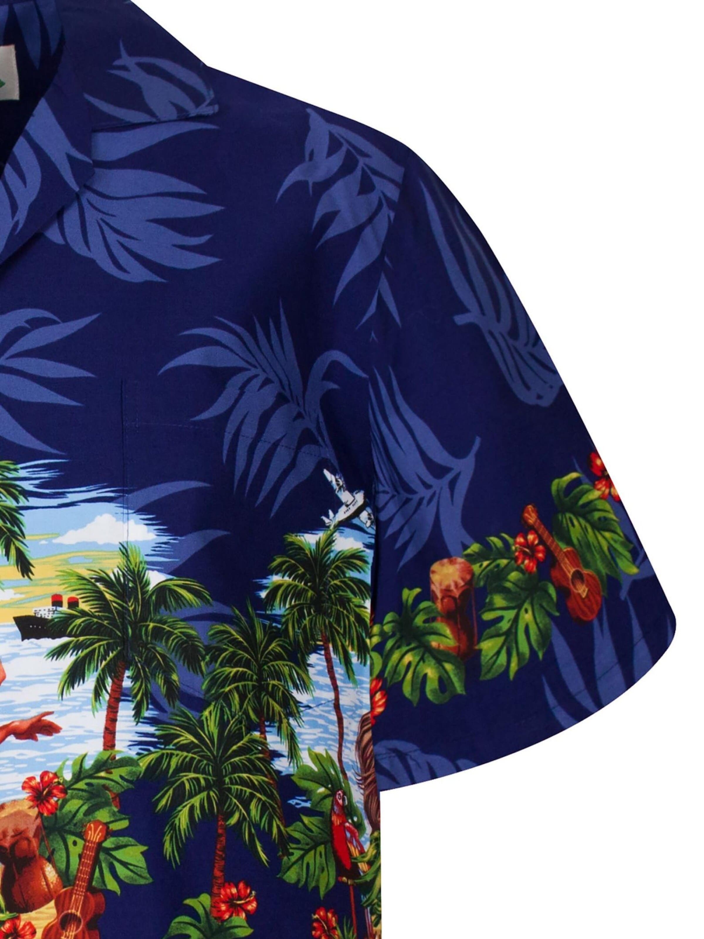 KY's Regular fit Button Up Shirt 'Hula' in Blue
