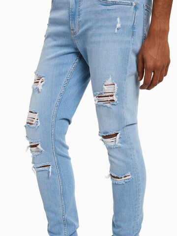 Bershka Slimfit Jeans i blå