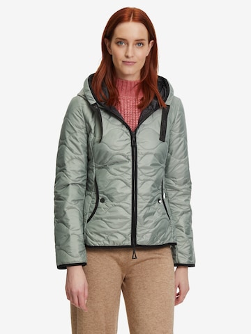 Amber & June Between-Season Jacket in Green: front