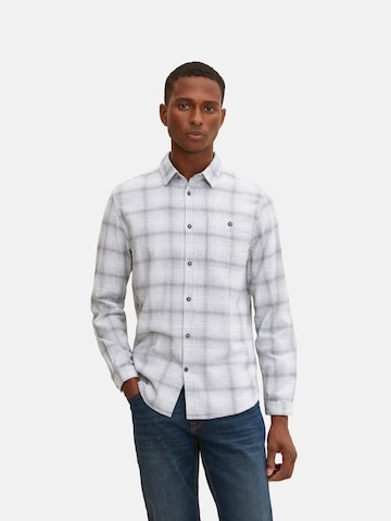 TOM TAILOR Regular fit Button Up Shirt in Grey: front