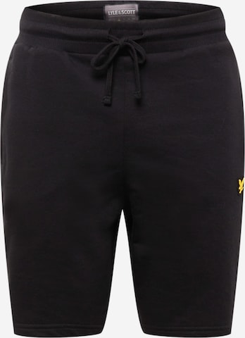 Lyle & Scott Regular Pants in Black: front