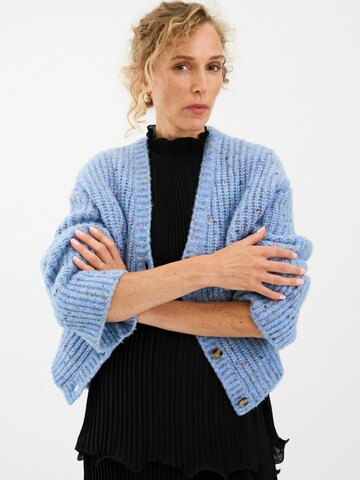 Pieszak Gebreid vest ' PD-Holly ' in Blauw: voorkant