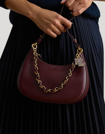 Borsa a spalla di Lauren Ralph Lauren in rosso
