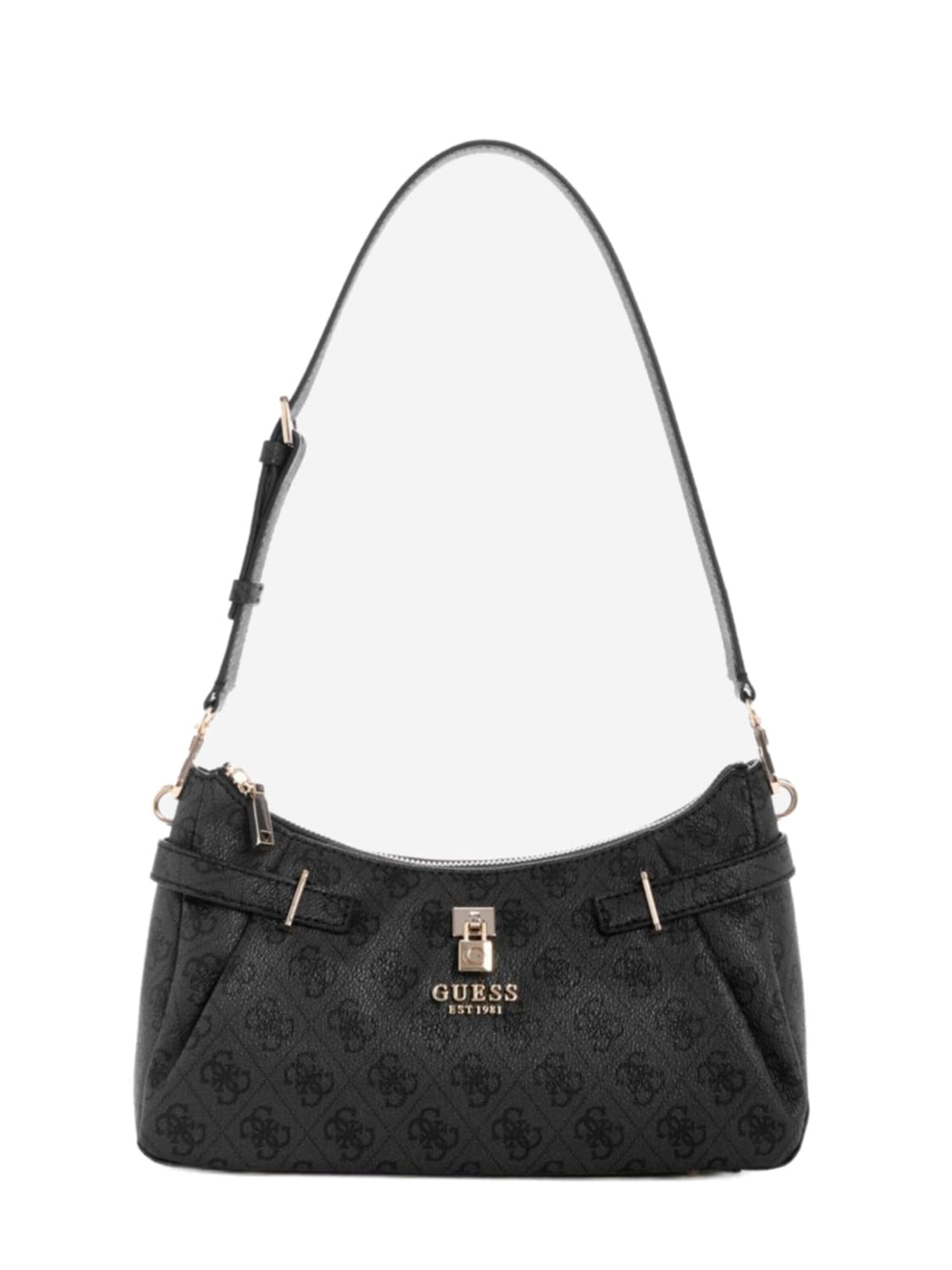 One Size dydžio Rankinė ant peties 'Guess Sac Bandoulière Handbag Coal Logo' iš GUESS, spalva – juoda, Prekių apžvalga