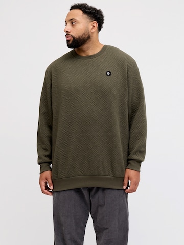Jack & Jones Plus Sweatshirt 'JCOGEO' i grön: framsida