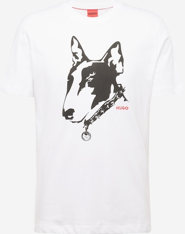 T-Shirt 'Dammock' HUGO en blanc : devant