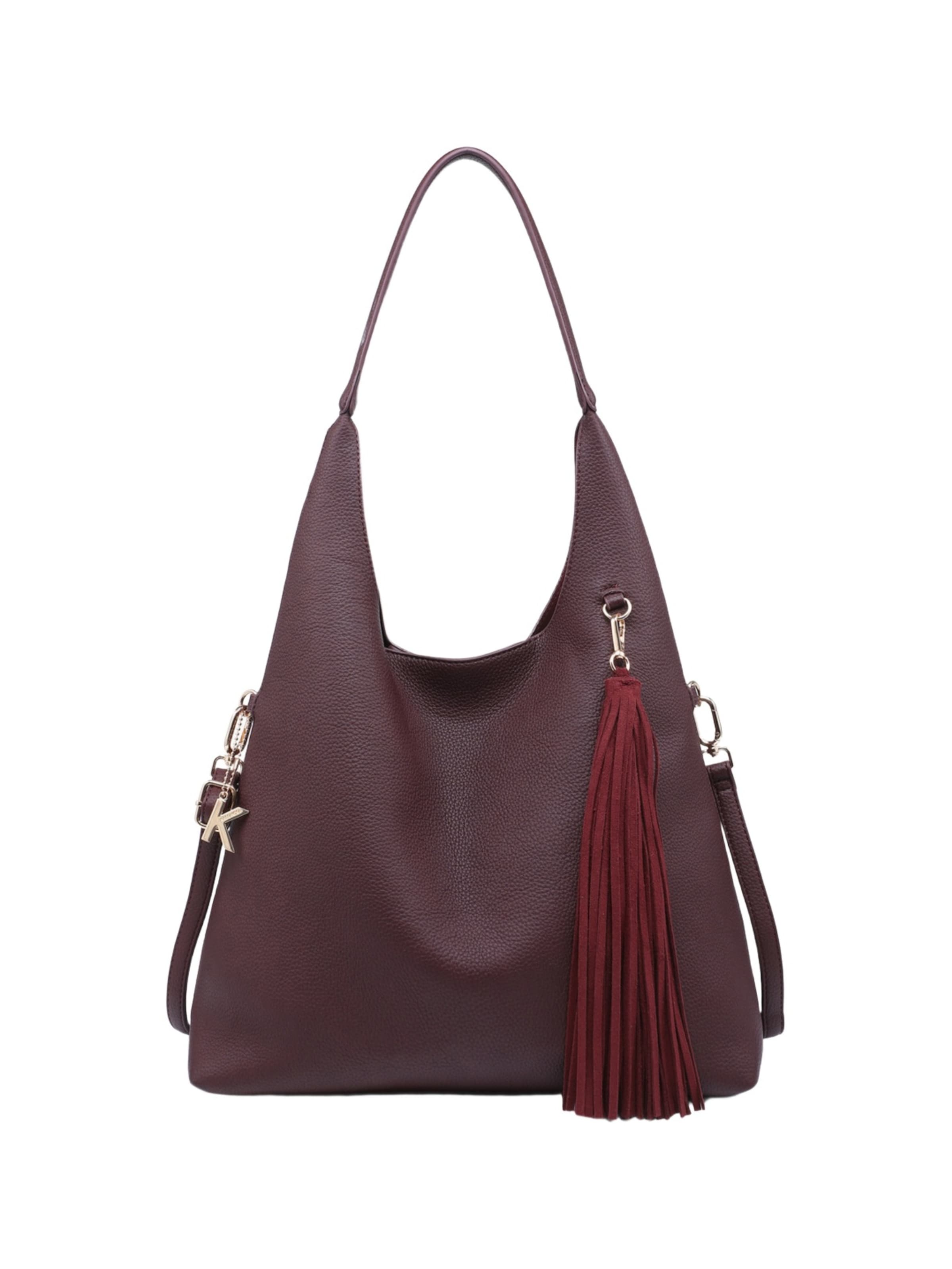 Borsa a mano 'Borsa a mano donna Kassandra Éclaire poliestere chiusura zip' di Kassandra in rosso: frontale