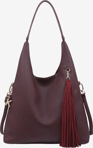 Borsa a mano 'Borsa a mano donna Kassandra Éclaire poliestere chiusura zip' di Kassandra in rosso: frontale
