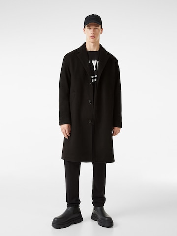 Bershka Between-Seasons Coat in Black