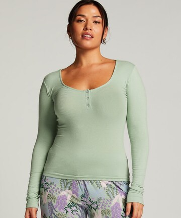 Hunkemöller Pajama Shirt in Green: front