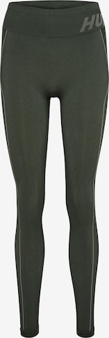 Hummel Skinny Športové nohavice 'Christel' - Zelená: predná strana