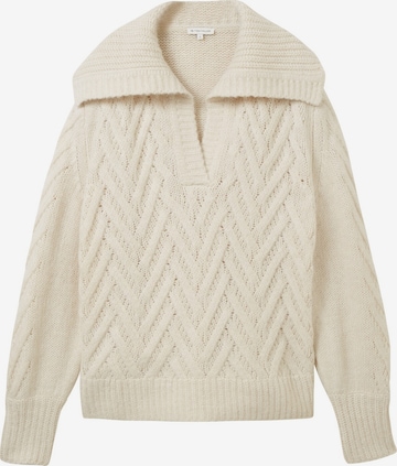 TOM TAILOR Sweater in Beige: front