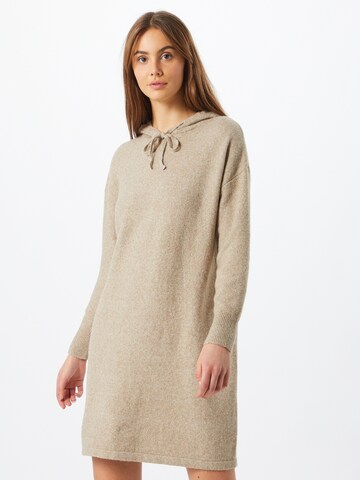 VERO MODA Knitted dress 'Doffy' in Brown: front