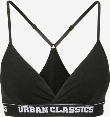 Urban Classics Triangle Bra in Black: front