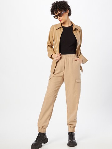 NÜMPH Tapered Cargobroek 'WILLY' in Beige