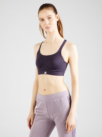 ADIDAS PERFORMANCE Bustier Biustonosz sportowy w kolorze fioletowy: przód