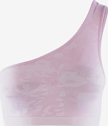 ADIDAS SPORTSWEAR Bralette Bra ' ASYMETRIC BRALETTE ' in Pink: front