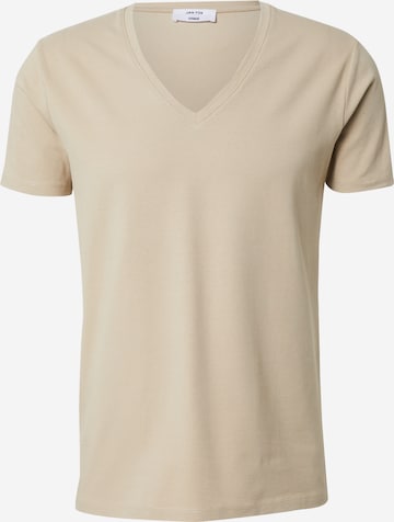 T-Shirt 'Samuel' DAN FOX APPAREL en beige : devant