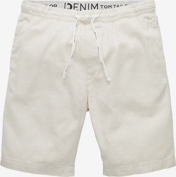 TOM TAILOR DENIM Shorts in Weiß: predná strana