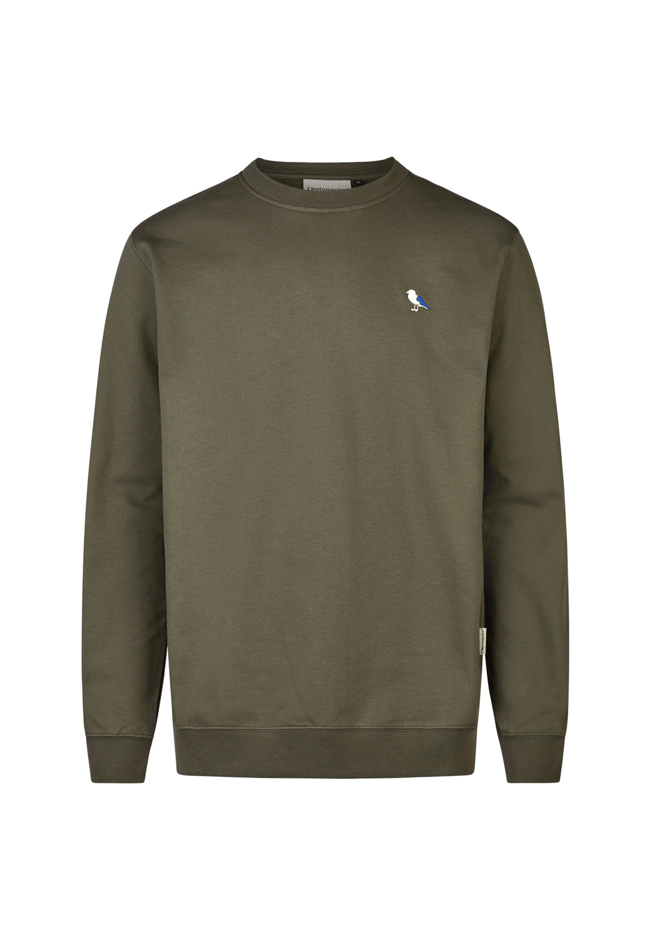 Cleptomanicx Sweatshirt ' Embro Gull' in Green: front