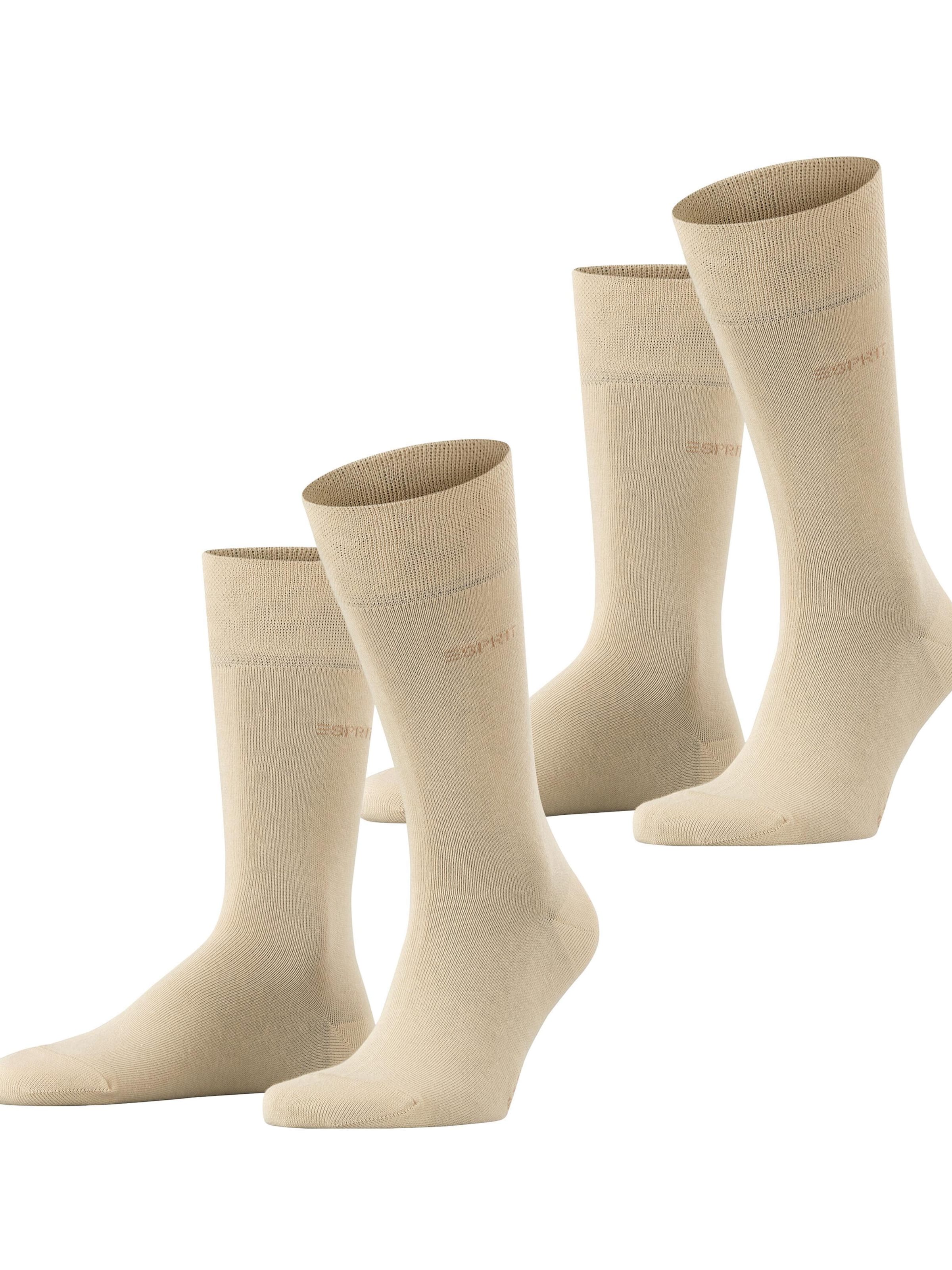 ESPRIT Socks 'Basic Easy 2-Pack' in Beige: front