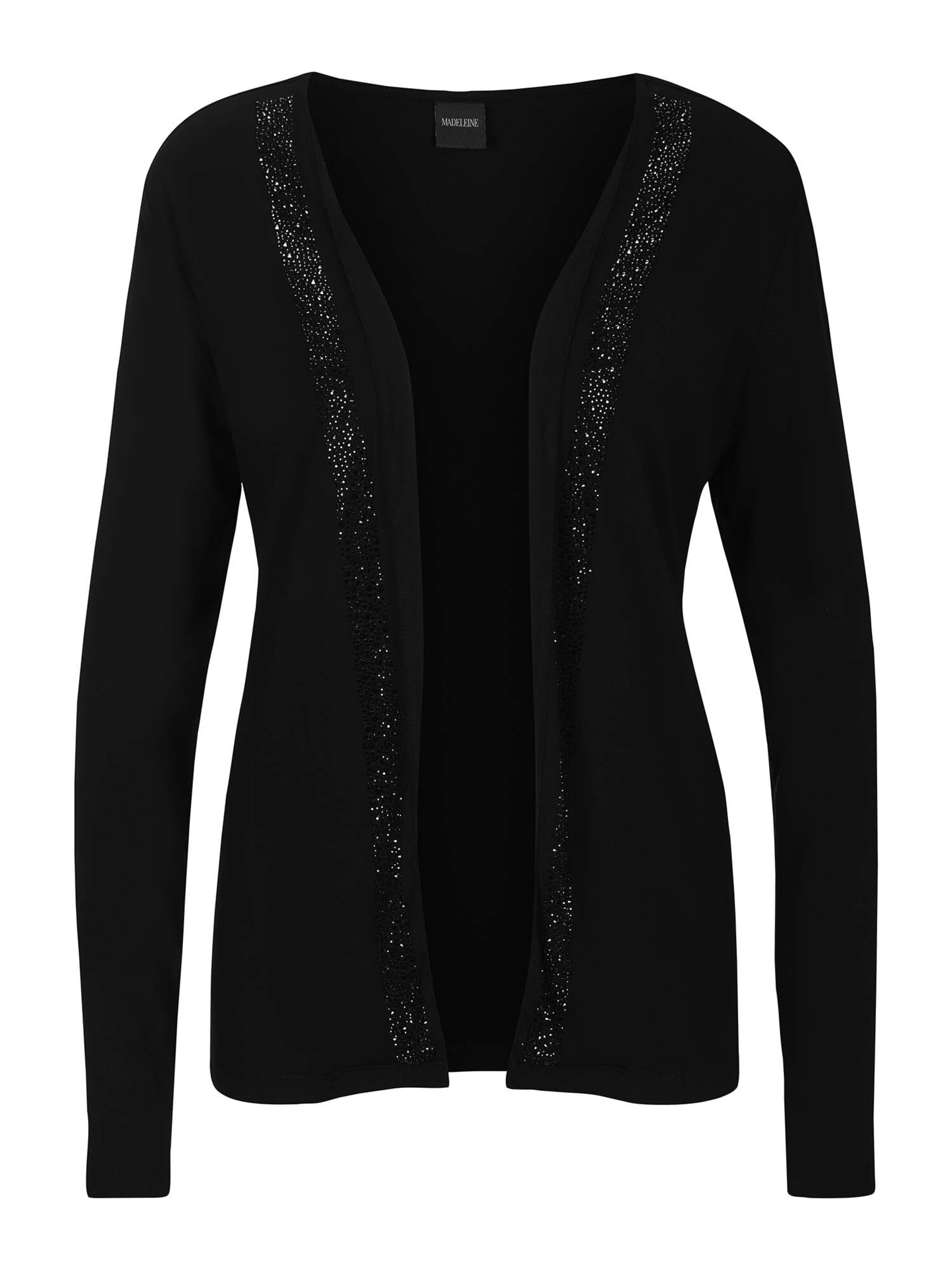 Cardigan MADELEINE en noir : devant