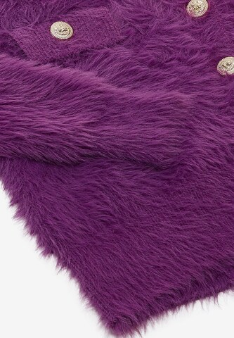 caneva Knit Cardigan in Purple