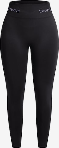 Skinny Pantalon de sport 'Azura' Smilodox en noir : devant