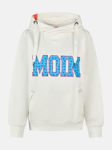 salzhaut Sweatshirt 'Sünn - Moin' in Wit