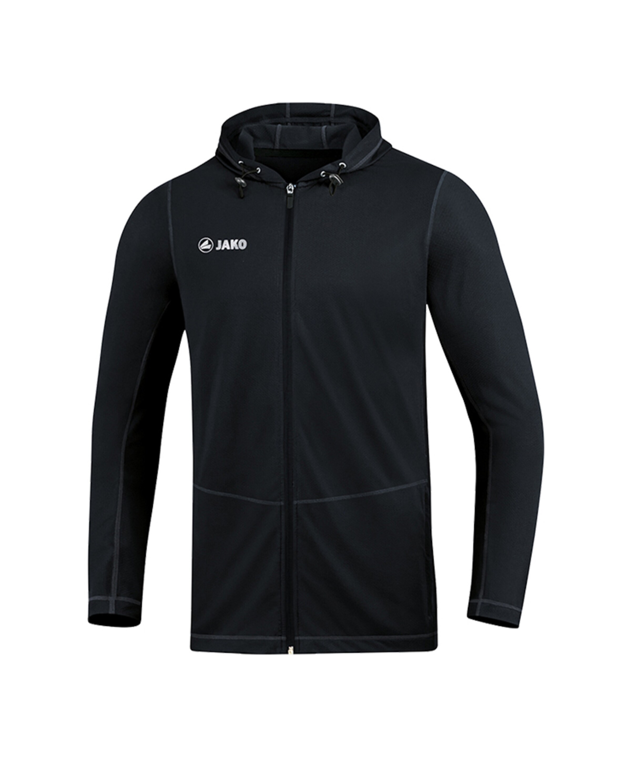 JAKO Sportjacke in Schwarz: Vorderseite