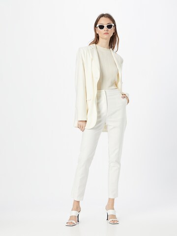 Karen Millen Regular Trousers with creases in Beige