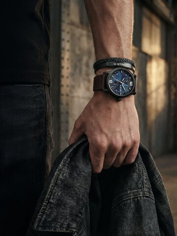 G-STAR Analogové hodinky 'Function watch Rovic' – hnědá