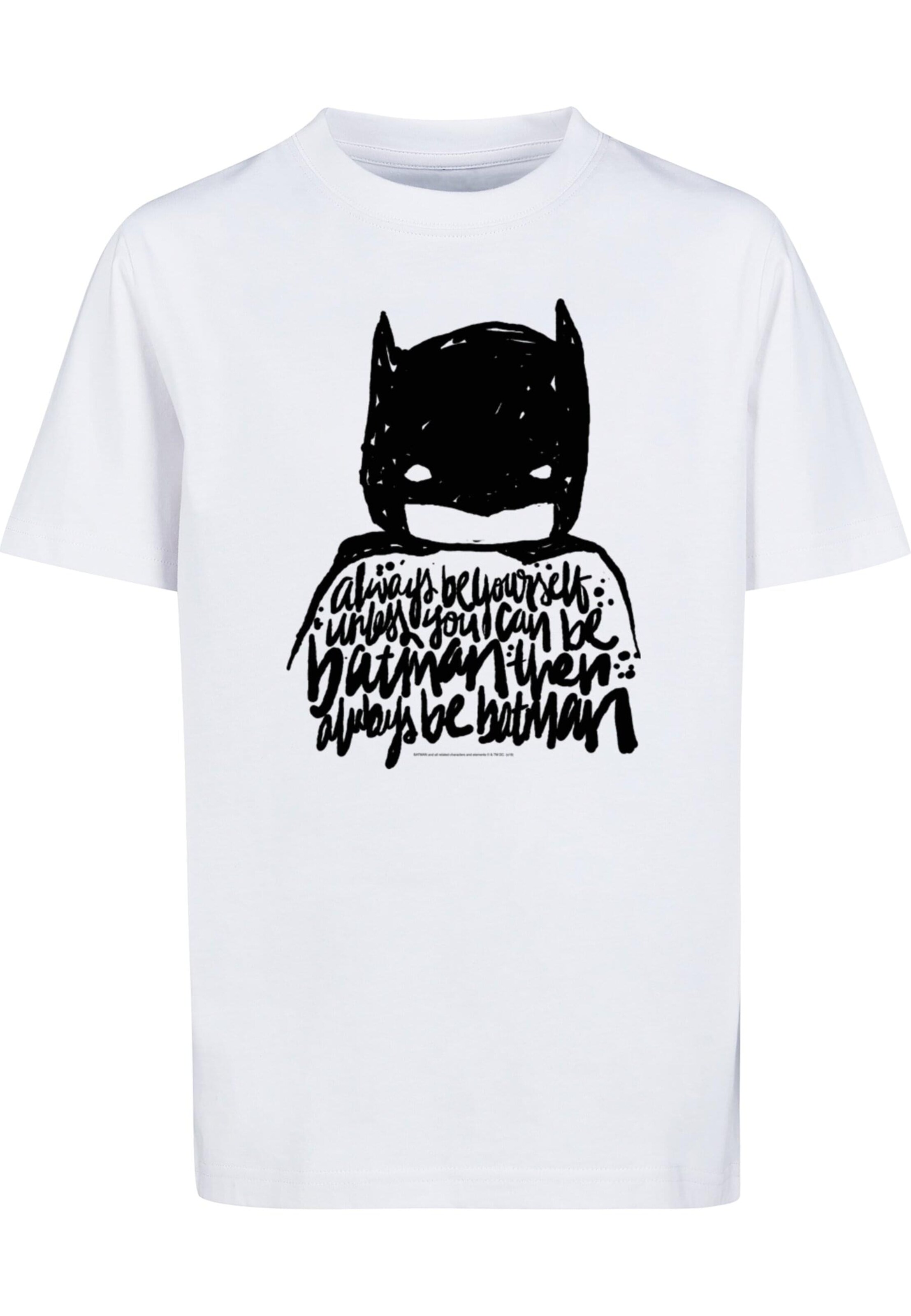 ABSOLUTE CULT Shirt 'Batman - Always Be Yourself' in Wit: voorkant