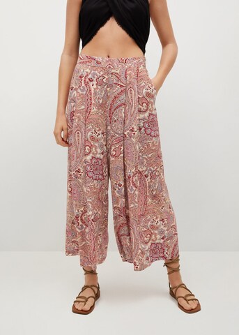 MANGO Wide leg Pants 'Sitges' in Mixed colors: front