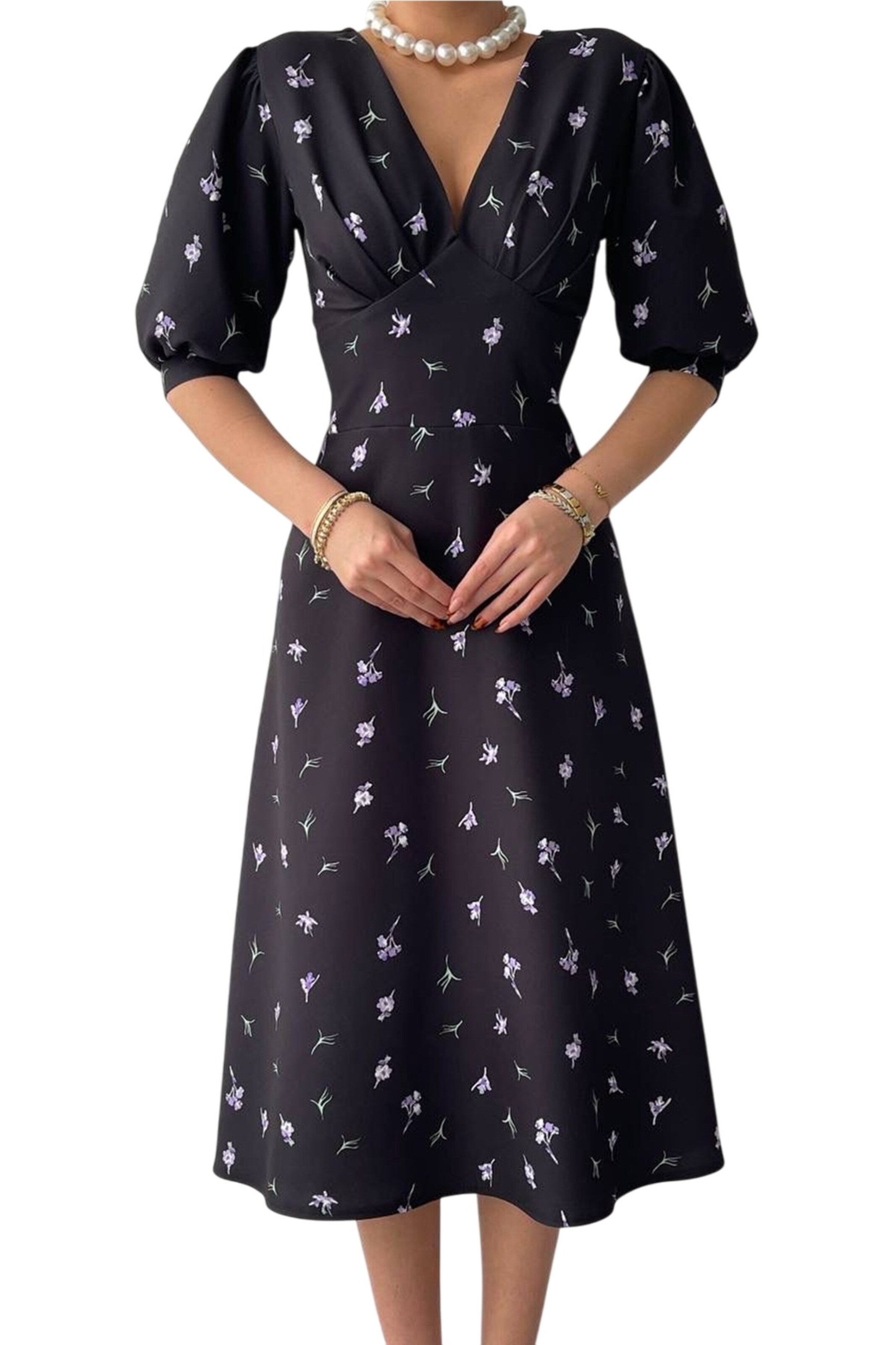 WOMAN VISION Shirt dress in Black: front