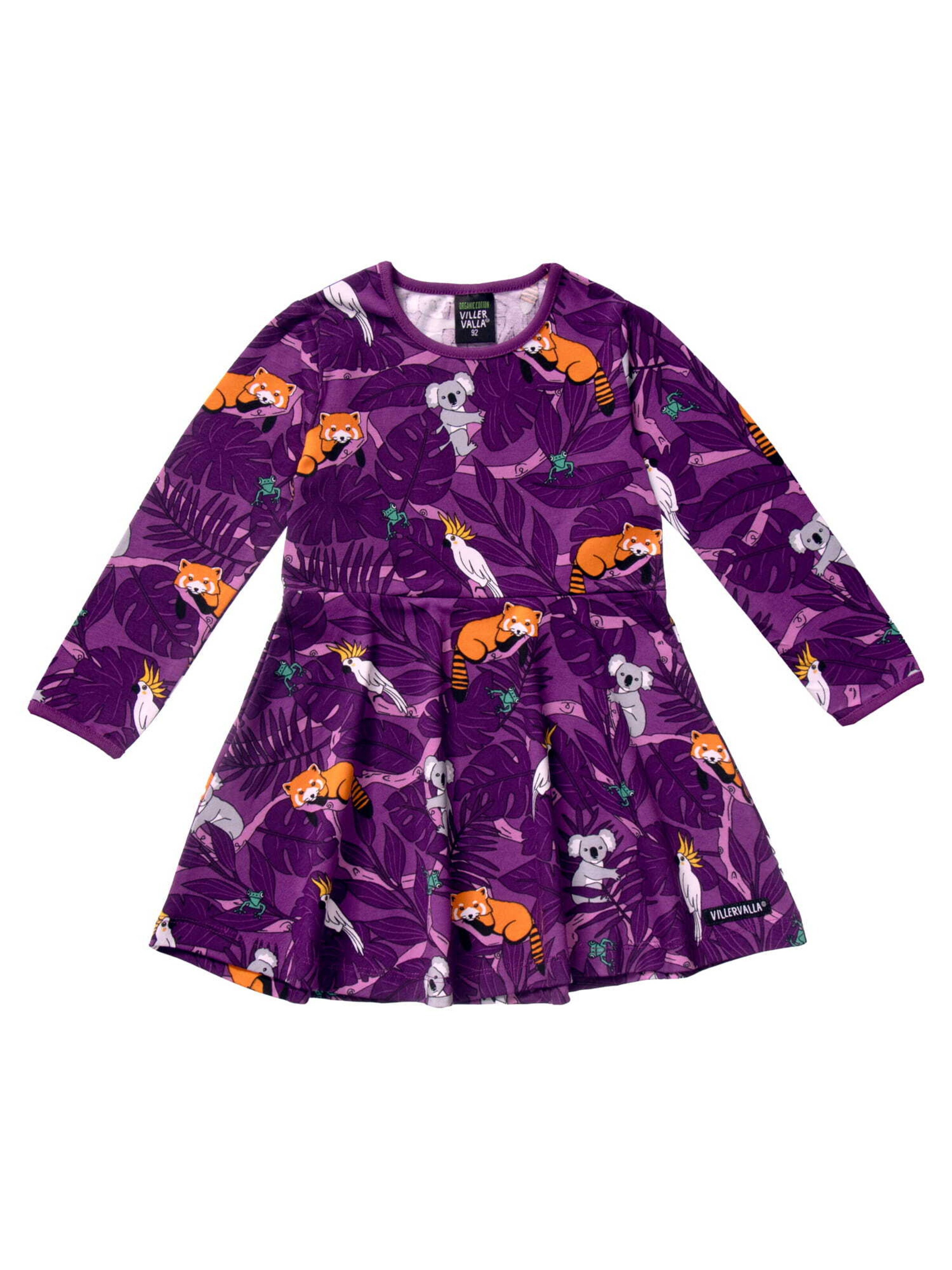 Villervalla Dress 'Animal' in Purple: front