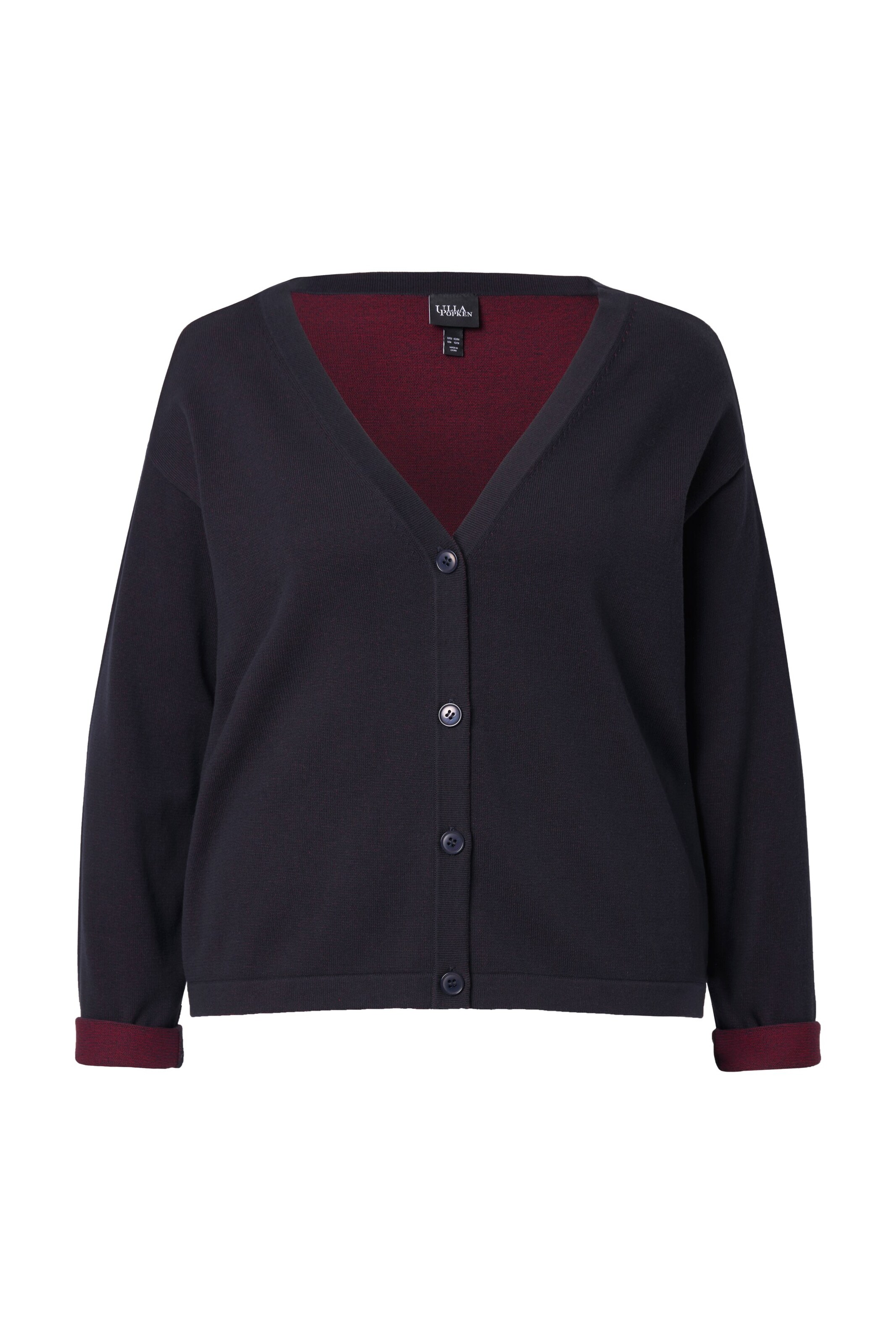 Ulla Popken Strickjacke in Blau: Vorderseite