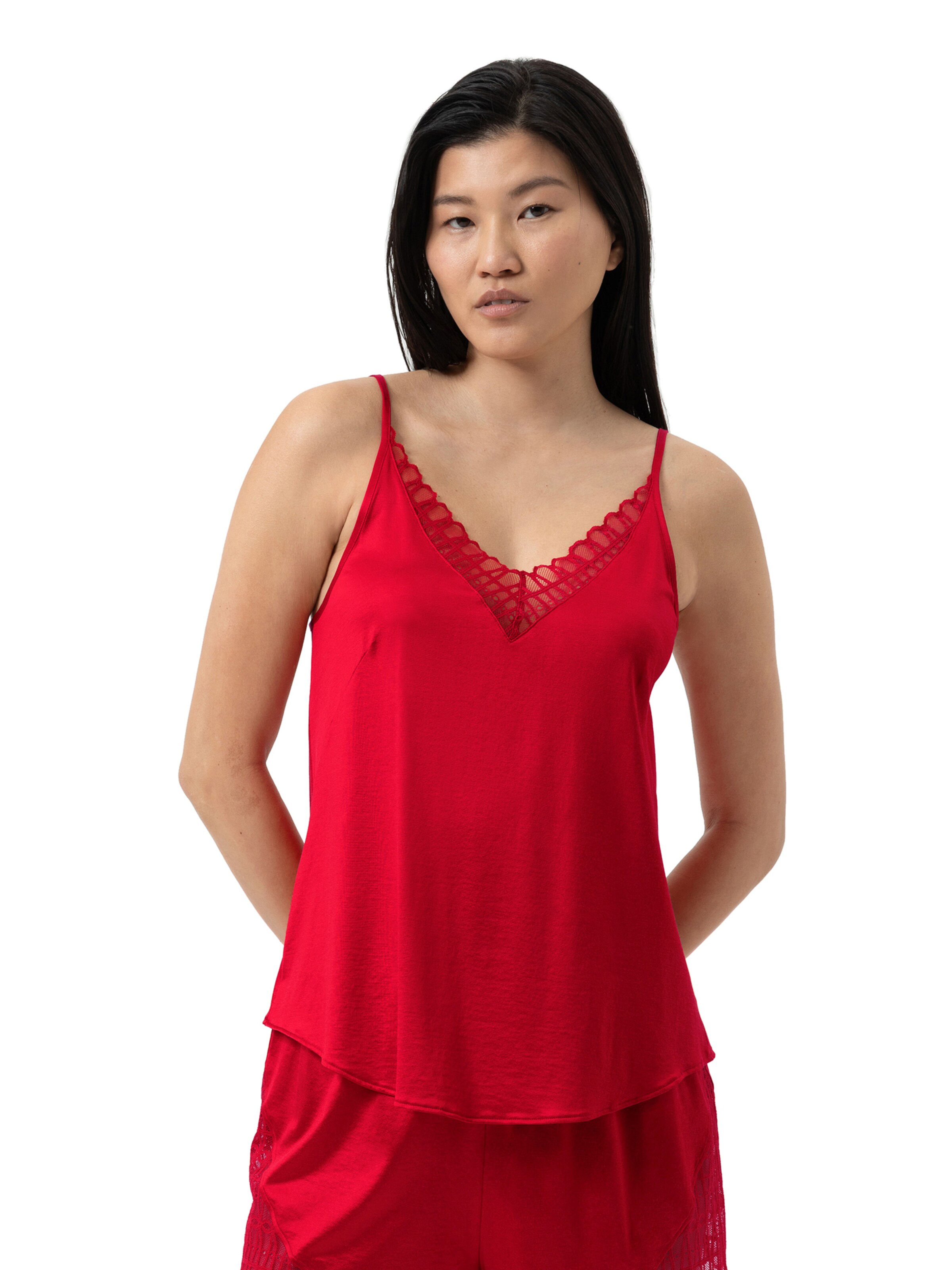 Mey Pajama shirt 'Temptation' in Red: front