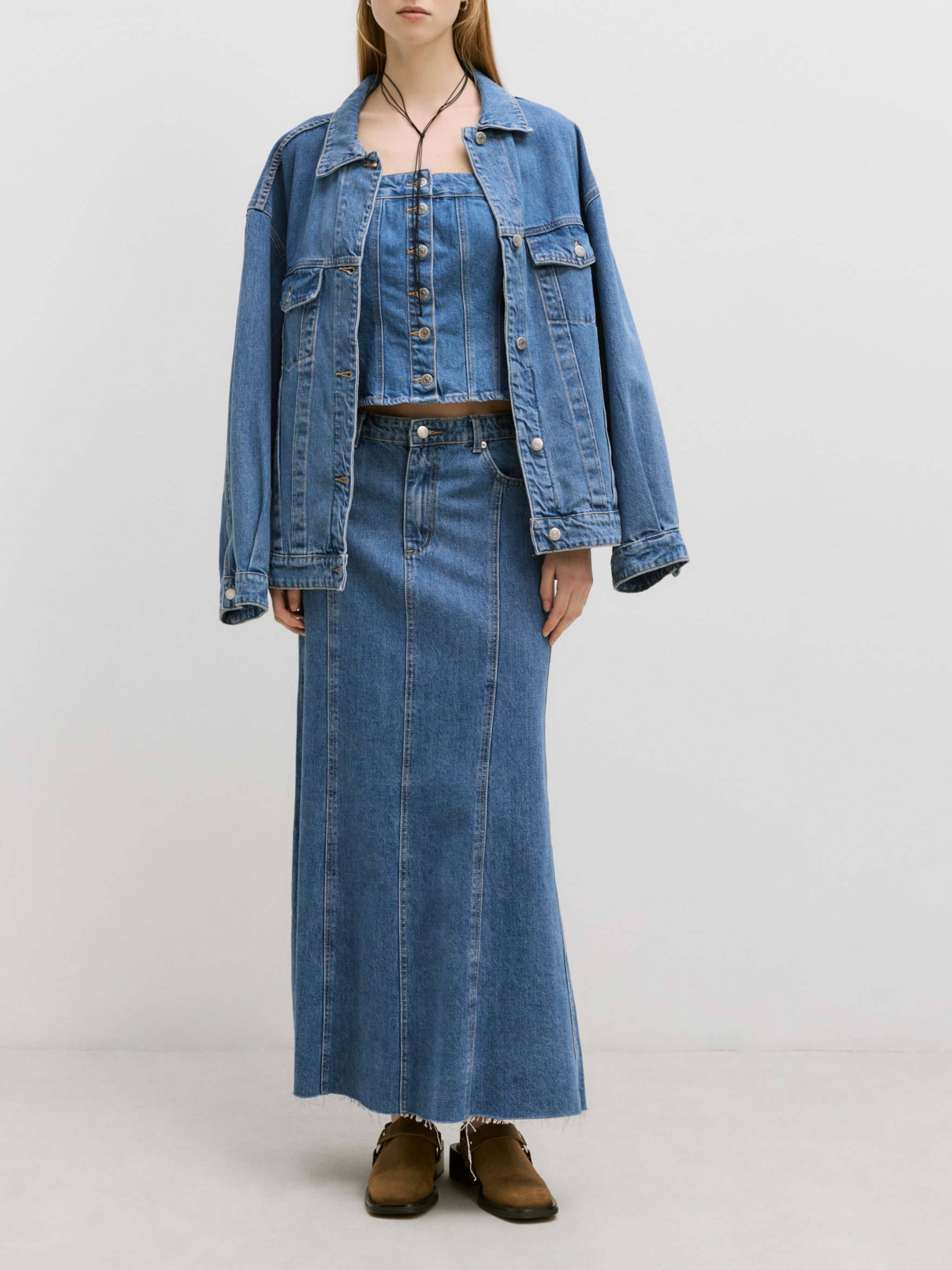 EDITED Produkte Top 'Xyra' blue denim