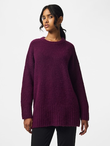PIECES Sweater 'PCTINA' in Brown: front