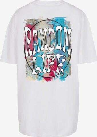 Merchcode Oversized Shirt 'Random Life' in White