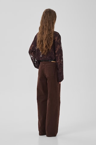 My Essential Wardrobe Wide Leg Jeans i brun
