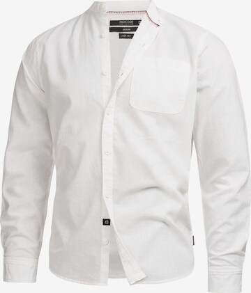 INDICODE JEANS Button Up Shirt in White: front