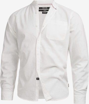 INDICODE JEANS Button Up Shirt in White: front