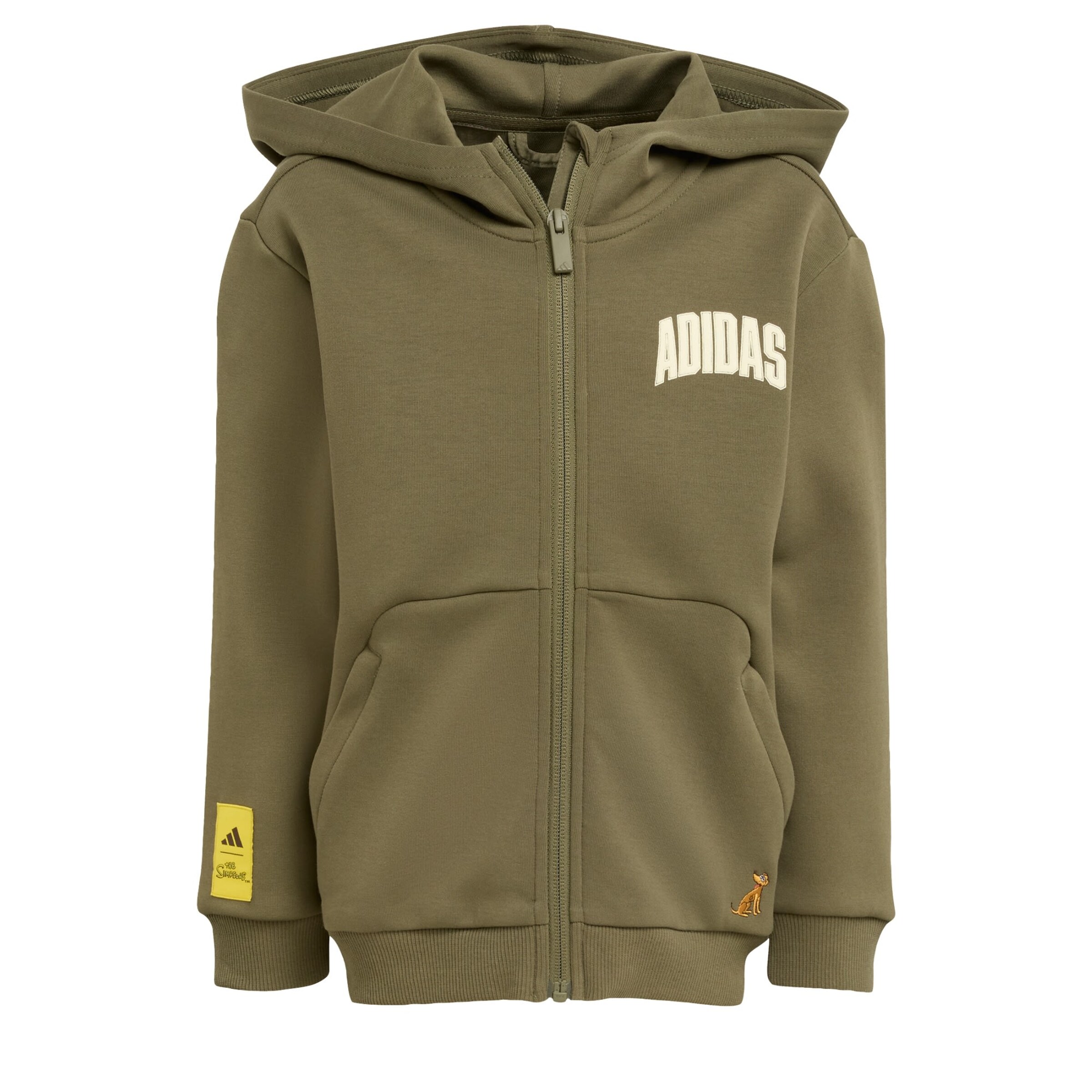 ADIDAS SPORTSWEAR - Sudadera con cremallera deportiva 'The Simpsons' en verde: frente